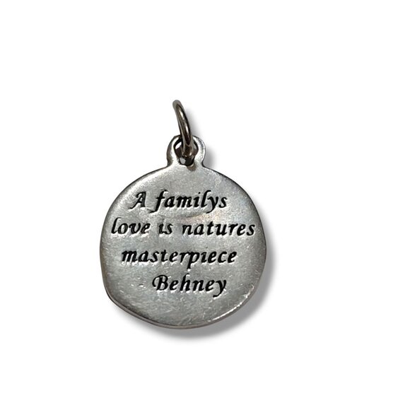 Vintage Sterling Silver Tree Of Life Pendant/Charm 1" Inspirational saying Behne - Picture 7 of 7